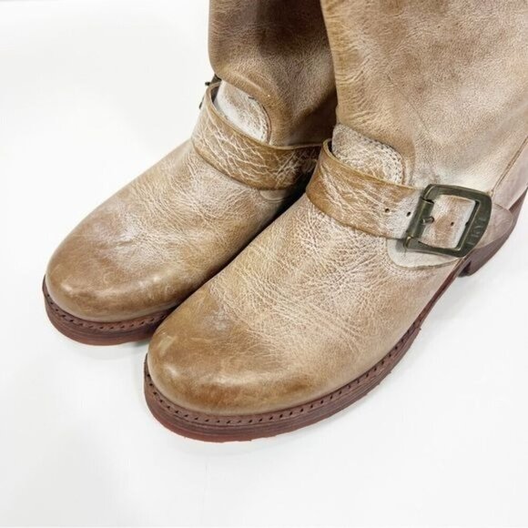 Frye Veronica Short Boots Leather Slip On Size 6 - Picture 2 of 7